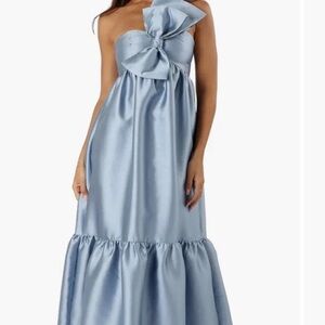 Petal & Pup One Shoulder Blue Dress
